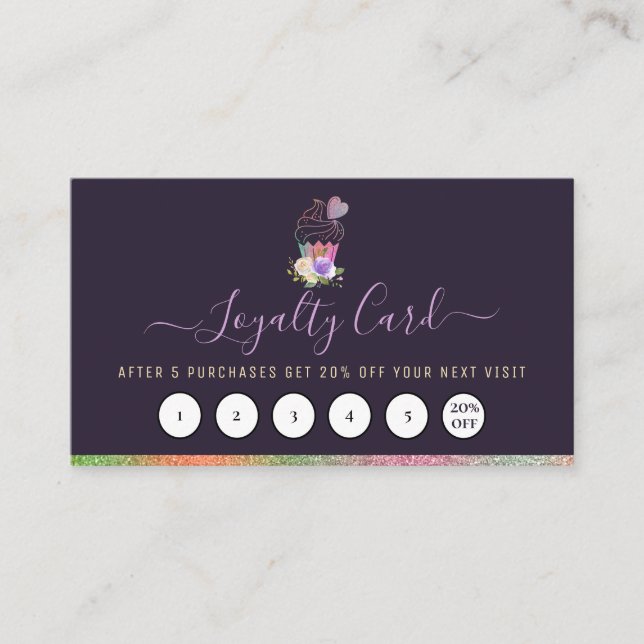 elegant custom cakery loyalty card (Front)
