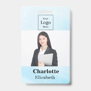 Elegant Custom Corporate Employee Logo id Badge