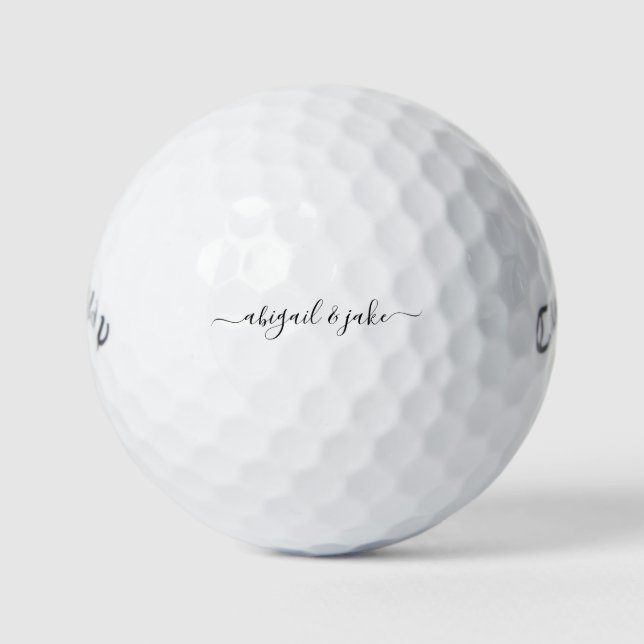 Elegant Custom Couple Names Callaway Warbird Golf Balls (Front)