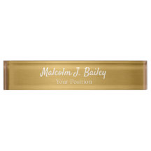 Elegant Custom Desk Name Plate Sign