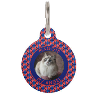 Elegant Custom Dog Lover Present Hexagon Motif Pet Tag