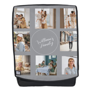Elegant Custom Family Photo Stylish Backpack Bag