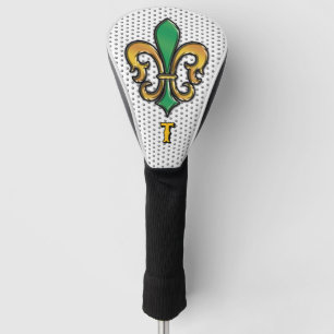 Elegant Custom Fleur De Lis Golf Design Golf Head Cover
