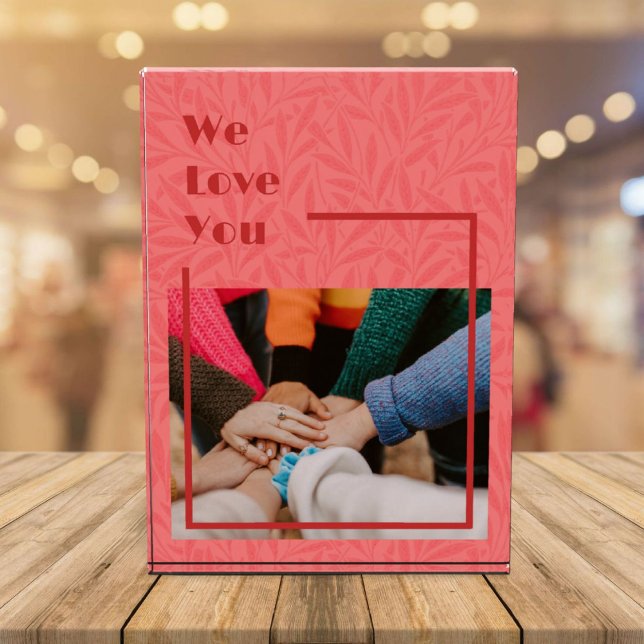 Elegant Custom Gifts for Friends Moving Away Pink Photo Block (Gifts for Friends Moving Away)