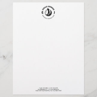 Elegant Custom Golf Monogram Template Design Custom Letterhead