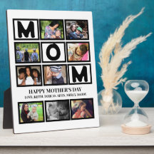 Elegant Custom Happy Mothers Day 9 Photo Collage