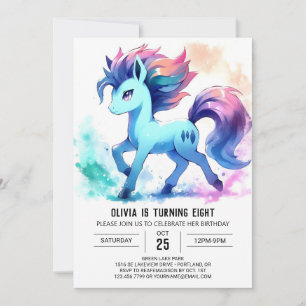 Elegant Custom Horse Birthday  Invitation