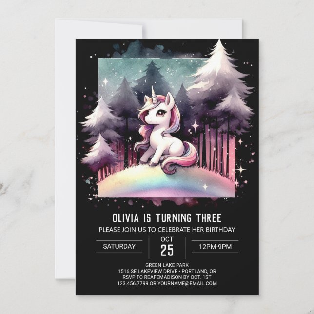 Elegant Custom Horse Birthday Invitation (Front)