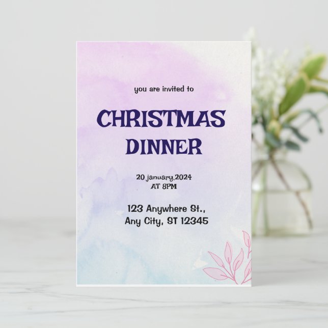 Elegant Custom Invitation Card for Any Occasion (Standing Front)