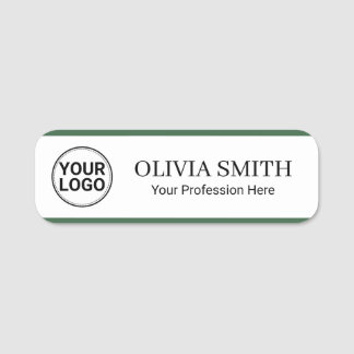 Elegant Custom Logo Employee Name Profession Name Tag
