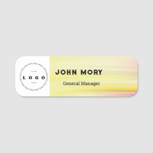 Elegant custom Logo employee name tag