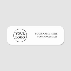 Elegant Custom Logo Employee Name Tag