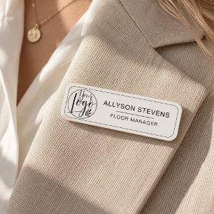 Elegant Custom Logo Employee Safety Magnetic Name Tag
