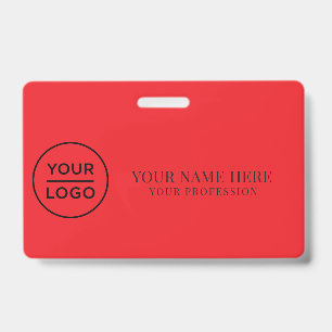 Elegant custom Logo Employee Simple ID Badge