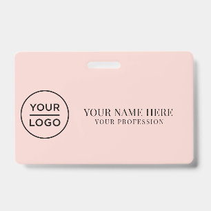 Elegant custom Logo Employee Simple ID Badge