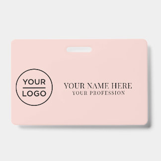 Elegant custom Logo Employee Simple ID Badge