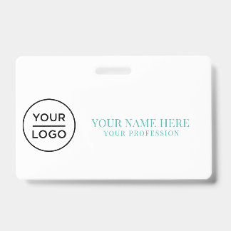 Elegant custom Logo Employee Simple ID Badge