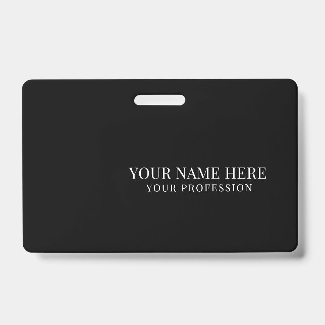 Elegant custom Logo Employee Simple ID Badge (Front)