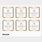 Elegant custom logo golden gradient product label