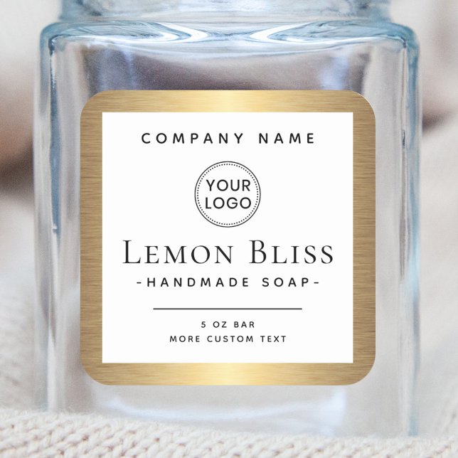 Elegant custom logo golden gradient product label (Creator Uploaded)