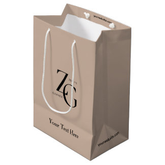 Elegant Custom Logo Jewellery Business Medium Gift Bag