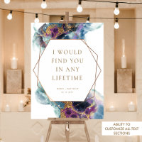 Elegant Custom Love Quote, Celestial Wedding Sign