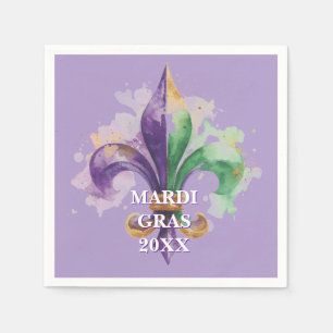 Elegant Custom Mardi Gras Colors Napkin