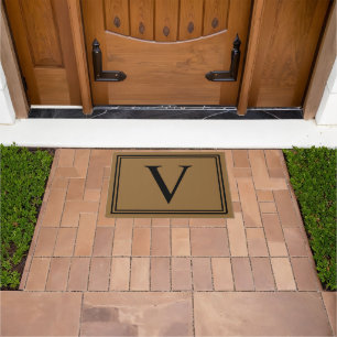 Elegant Custom Modern Simple Monogram Closing Gift Doormat