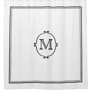 Elegant Custom Monogram Shower Curtain