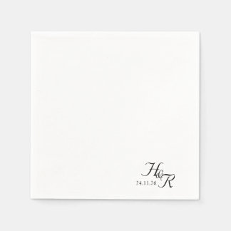 Elegant Custom Monogram Wedding Napkins