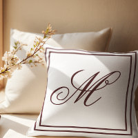 Elegant Custom Monogram White Throw