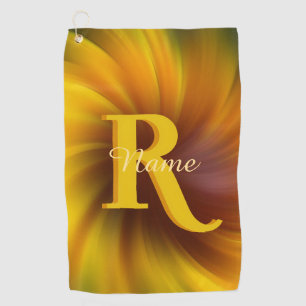 Elegant Custom Monogram Your Initial Name Golf Towel