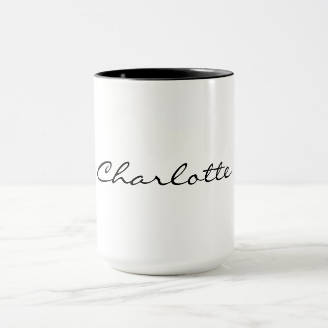 Elegant Custom Name Coffee Mug (Center)