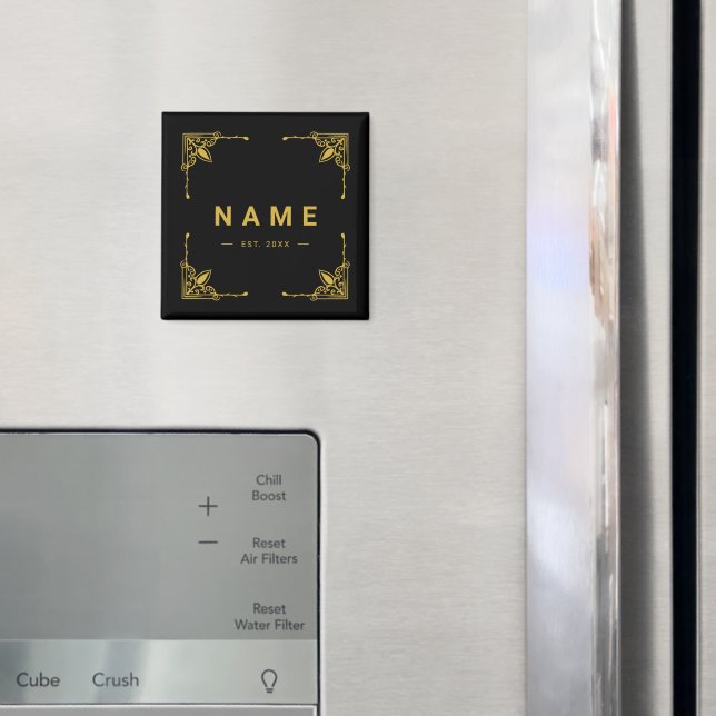 Elegant Custom Name Magnet for Home or Office (In Situ (Fridge))