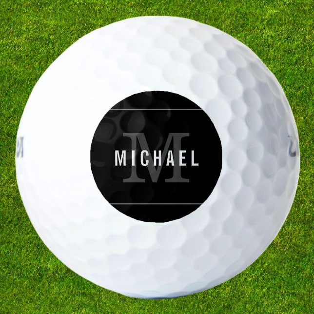 Elegant Custom Name Monogram Personalised Golf Balls (Creator Uploaded)