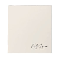 Elegant Custom Name Neutral Memo Stationery