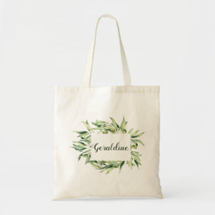 Elegant Custom Olive Boho Chic Personalised Gifts Tote Bag