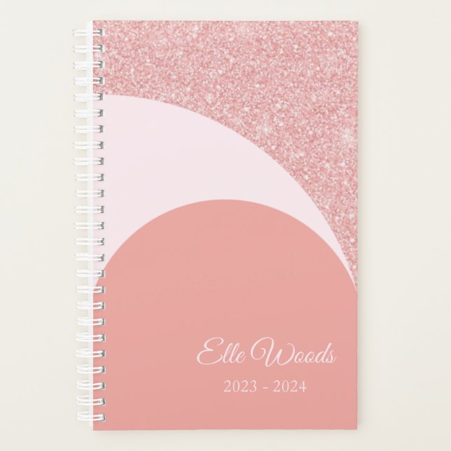 Elegant Custom Pageant Planner - Rose Gold Glitz (Front)