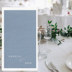 Elegant Custom Periwinkle Wedding Napkin