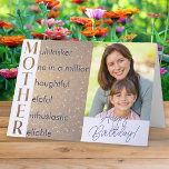Elegant Custom Photo Acrostic Poem Mother Birthday Card<br><div class="desc">Show your appreciation to your mother on her birthday, with this customisable acrostic poem birthday card. The word 'Mother' is in faux gold lettering down the left side of the card, each letter being the starting point for a positive word or phrase. You can choose to keep the default text...</div>
