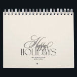 Elegant Custom Photo Calligraphy Cream Christmas Calendar<br><div class="desc">***this design is part of a christmas holiday collection*** _______________________ this design template is fully editable and customisable by you the customer - click personalise further button if you with to move, add, delete or make major changes to the design _______________________ *if you have any DESIGN questions or need more...</div>