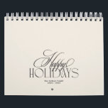 Elegant Custom Photo Calligraphy Cream Christmas Calendar<br><div class="desc">***this design is part of a christmas holiday collection*** _______________________ this design template is fully editable and customisable by you the customer - click personalise further button if you with to move, add, delete or make major changes to the design _______________________ *if you have any DESIGN questions or need more...</div>