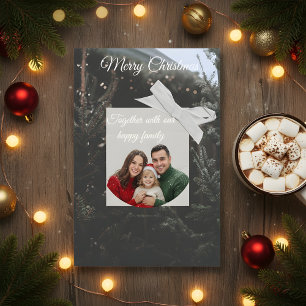 Elegant Custom Photo Christmas Greeting Card