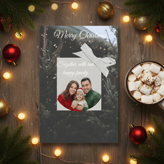 Elegant Custom Photo Christmas Greeting Card