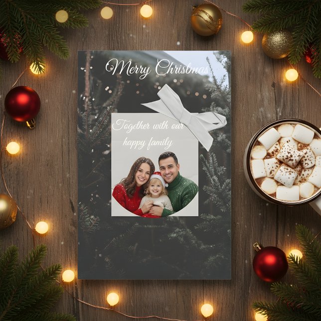 Elegant Custom Photo Christmas Greeting Card (Creator Uploaded)