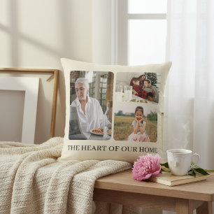 Elegant Custom Photo Collage Mother's Day Keepsake Cushion