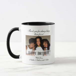 Elegant Custom Photo Happy Birthday Coffee Mug