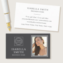 Elegant Custom Photo Logo Professional Grey White