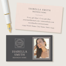 Elegant Custom Photo Logo Professional Pink Grey