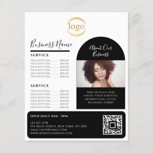 Elegant Custom Photo Logo Promotional Aesthetician Flyer